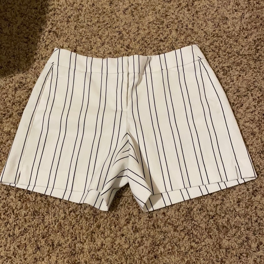 White House Black Market W&B Pinstripe Shorts